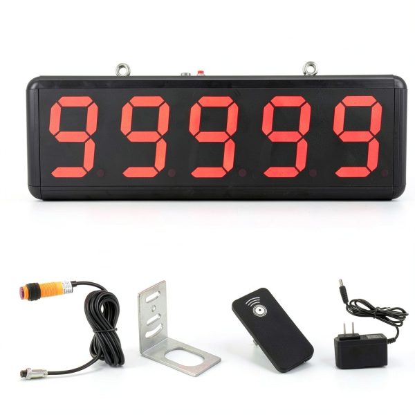 YMJOINMX Frequency Counter FBASeven082 4in Red Display 9.6ft Sensor-3