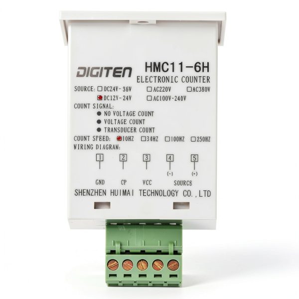 DIGITEN Frequency Counter 0-999999 UP with 12-24V Power-1