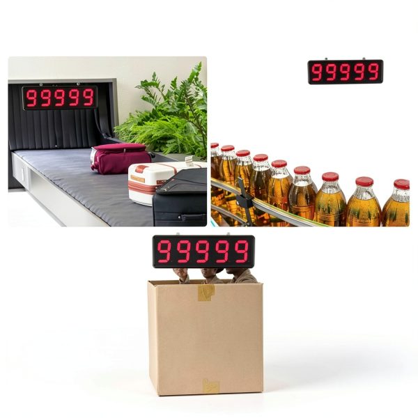 YMJOINMX Frequency Counter FBASeven082 4in Red Display 9.6ft Sensor-5