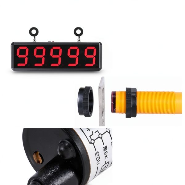 YMJOINMX Frequency Counter FBASeven082 4in Red Display 9.6ft Sensor-2