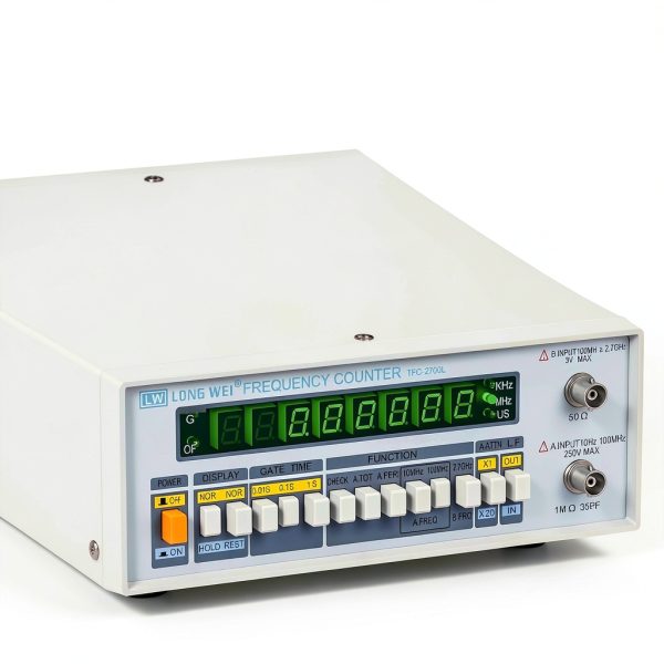 High Precision Frequency Counter, VQP 10HZ-2.7GHZ High Resolution Frequency Counter, Multifunctional Digital Frequency Meter, High Stability, 8-Digit LED Display, TFC2700L-1