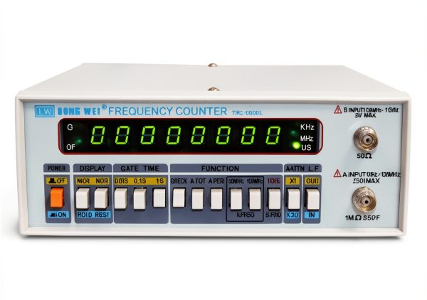 High Precision Frequency Counter, VQP 10HZ-2.7GHZ High Resolution Frequency Counter, Multifunctional Digital Frequency Meter, High Stability, 8-Digit LED Display, TFC2700L-6